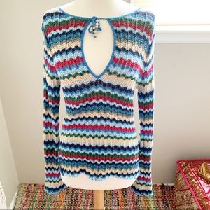 Vintage Hollister Blue Crochet Sweater